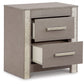 Surancha - Gray - Two Drawer Night Stand