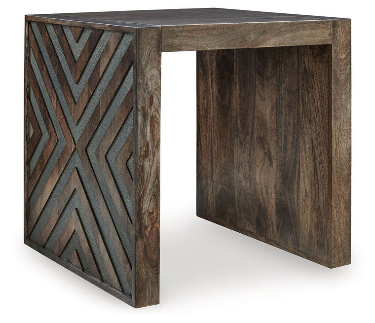 Dreggan - Brown - Square End Table - Forward Furniture