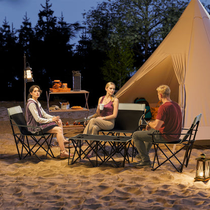 4-Piece Folding Camping Table and Chair Set