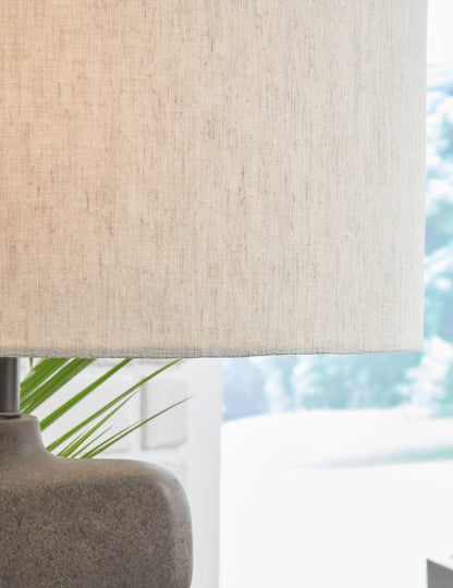 Danacy - Distressed Black - Paper Table Lamp - Forward Furniture
