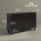 Kitchen Sideboard Cabinet with 4 Barn Doors - Black