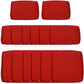 Outdoor 14pc Patio Rattan Sofa Set Cushion Polyester Cover Replacement Set - No Cushion Included Red