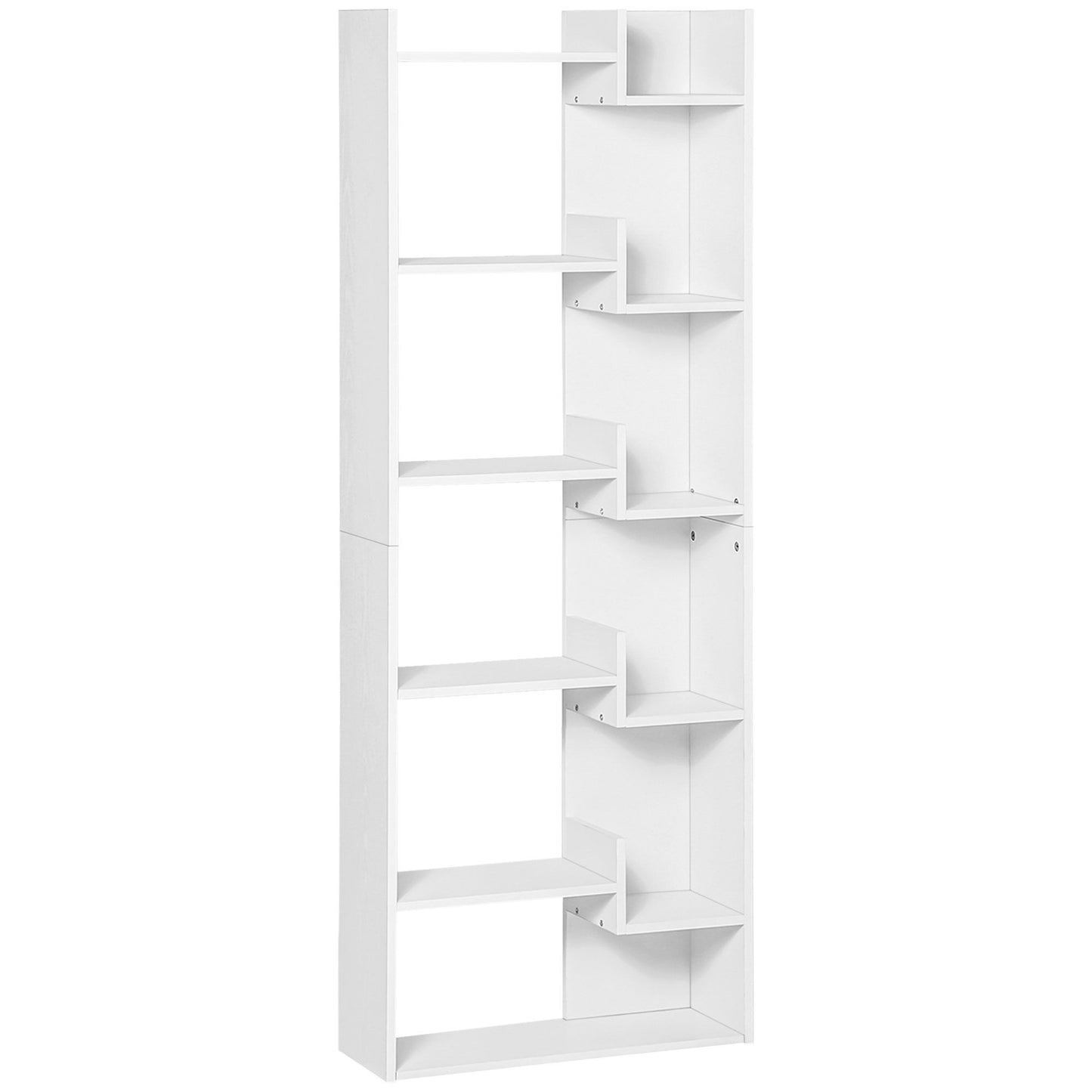 6-Tier Tall Bookcase, Modern Storage Bookshelf, Display Shelves, Floor Standing Shelving, Display Rack for Living Room, Home Office, White