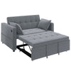 Convertible Sofa Bed with Pull-Out Sleeper and USB - Dark Grey