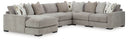 6 Pc. Left Arm Facing Corner Chaise Sectional