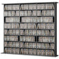 Media Storage Cabinet, 8-Tier DVD Shelf with 18 Adjustable Shelves, Holds 1032 CDs, 594 DVDs or Blu-rays, Black