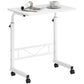 23.5" Mobile Standing Desk with Wheels - White