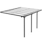 10' x 12' Outdoor Hardtop Pergola Gazebo with Polycarbonate Roof Adjustable Height, Aluminum Frame, UV Protection, Grey