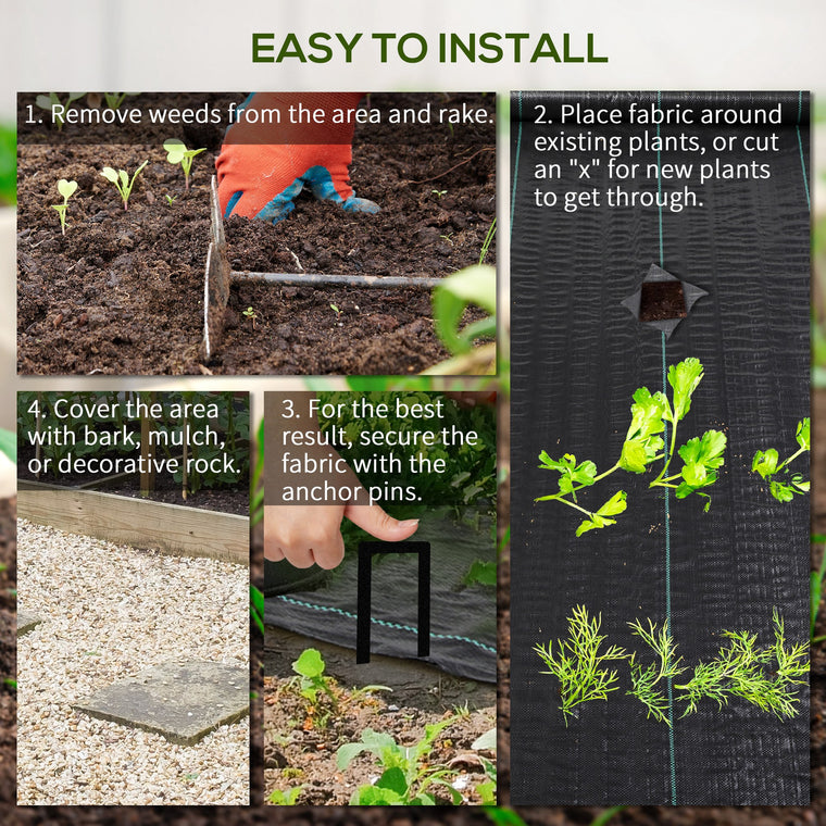 6.5' x 164' Heavy-Duty Landscape Fabric Weed Barrier, 4.6oz