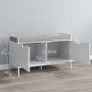 Shoe Storage Bench with Seat Cushion, Shoe Cabinet for Hallway, Entryway Bench, Supports 352lbs, White