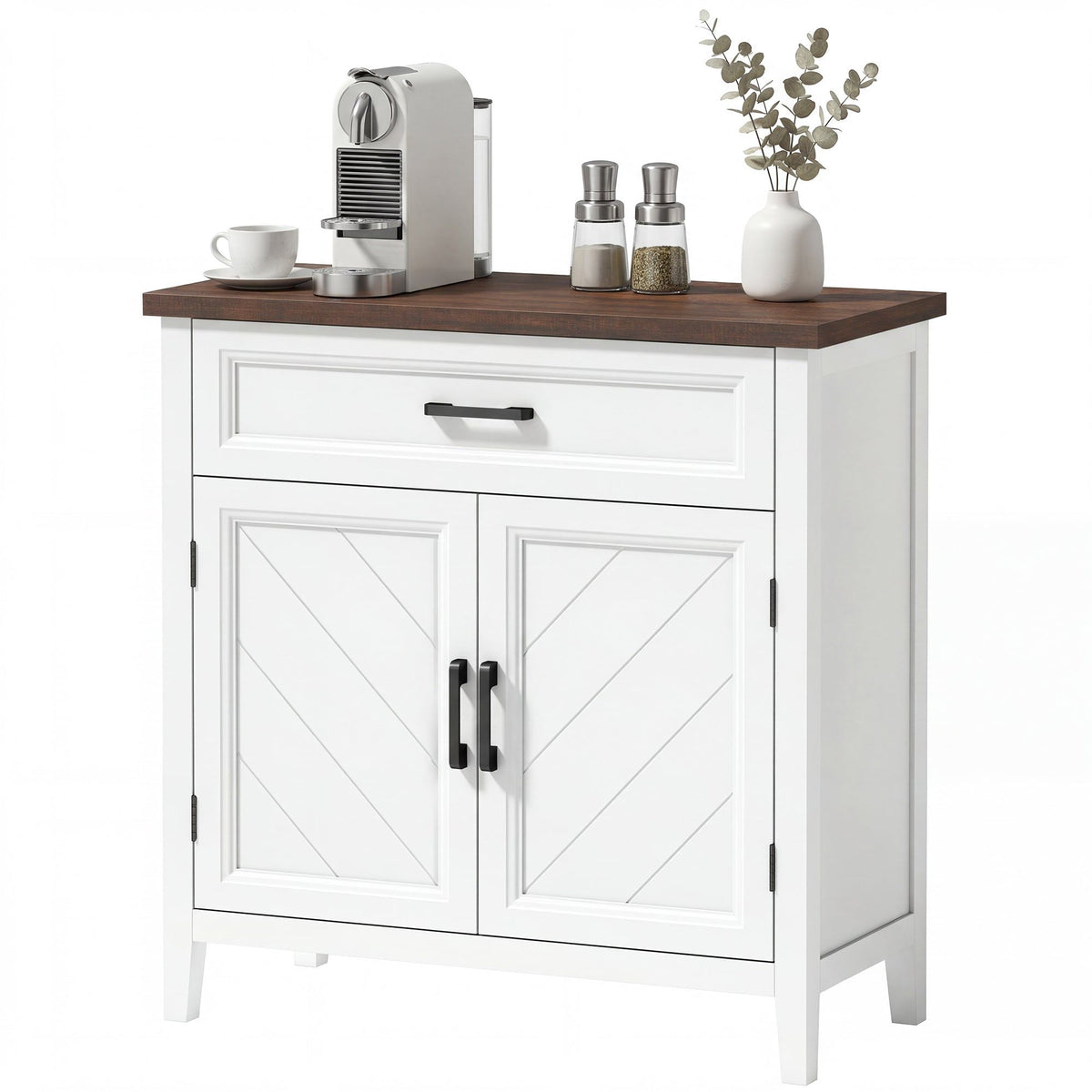 Farmhouse Sideboard Buffet Cabinet with 2 Doors