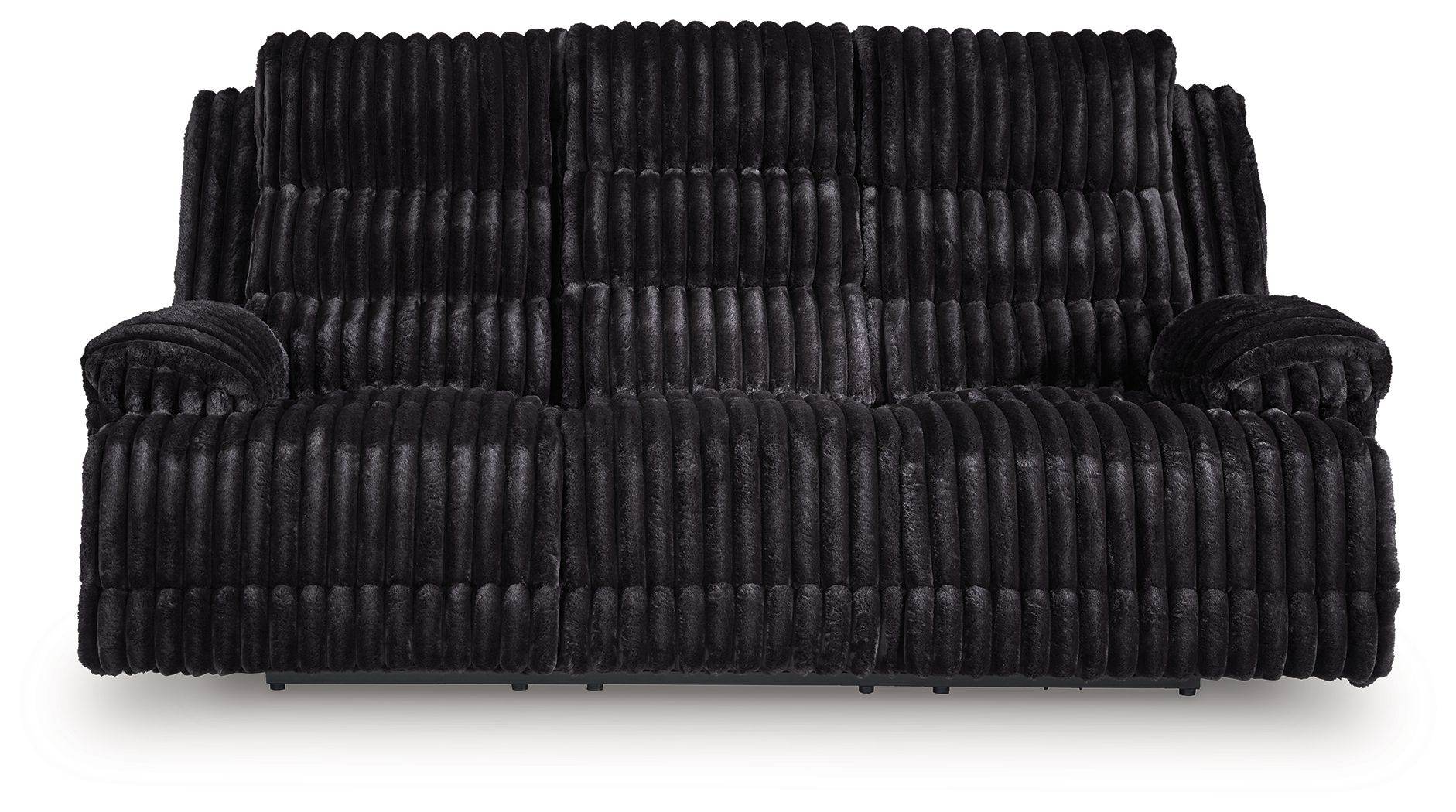 Rhine Falls - Onyx - Reclining Power Sofa With Drop Down Table - Forward Furniture