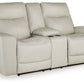 Mindanao - Coconut - Pwr Rec Loveseat/Con/Adj Hdrst - Leather Match