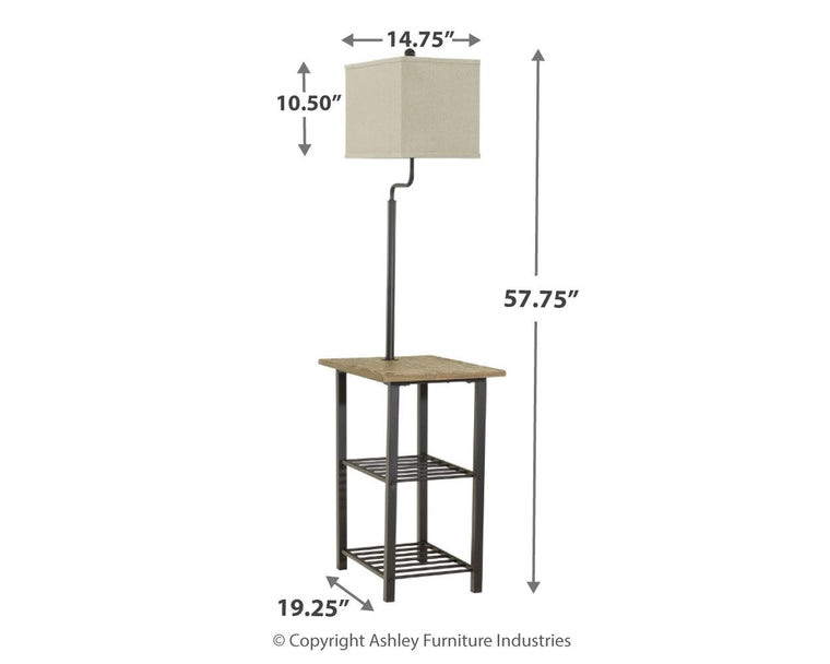 Shianne - Metal Tray Lamp  - Black