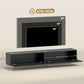 55" Floating TV Stand with Flip-Down Doors - Black