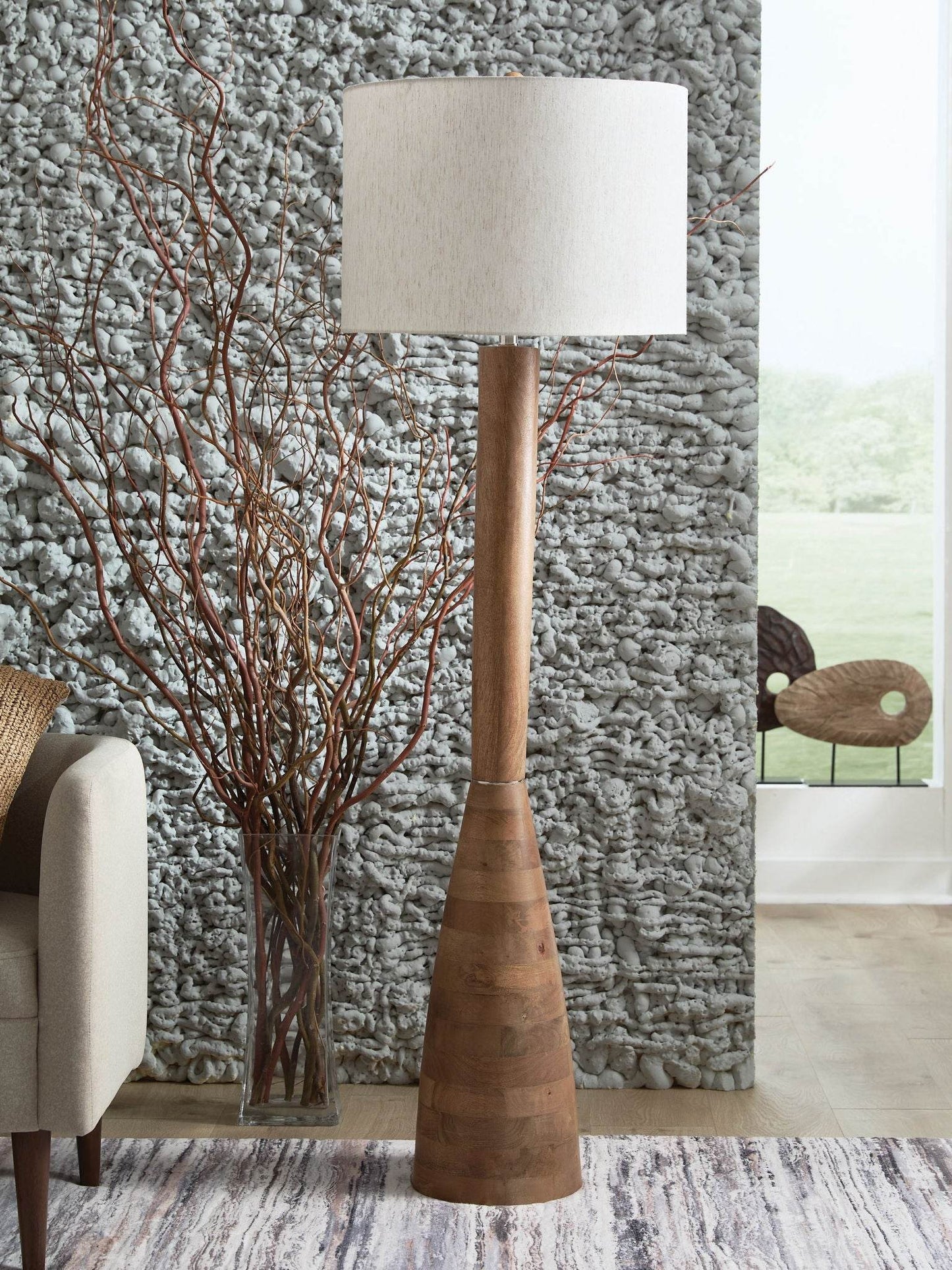 Ailsa - Natural Brown - Wood Floor Lamp - Forward Furniture