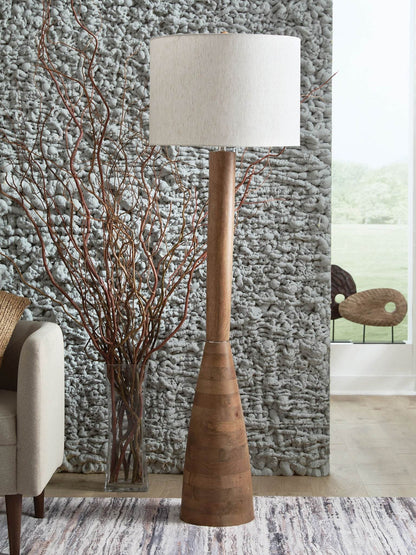Ailsa - Natural Brown - Wood Floor Lamp - Forward Furniture