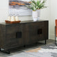 Kevmart - Grayish Brown / Black - Accent Cabinet