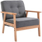 Mid-Century Tufted Accent Chair - Grey
