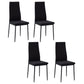 High-Back Upholstered Dining Chairs - Black