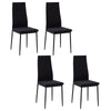 High-Back Upholstered Dining Chairs - Black