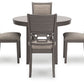 Wrenning - Gray - Dining Room Table Set (Set of 5)