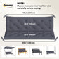 3 Seater Outdoor Seat Pads Bench Swing Chair Replacement Cushions Backrest for Patio Garden, Dark Grey