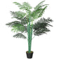 5FT Artificial Palm Tree, Fake Tropical Tree with Lifelike Leaves, Faux Plant in Pot for Indoor Decoration, Green