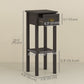 2-Tier Side Table with Drawer - Coffee