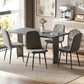 Dining Chairs Set of 4, Upholstered Dining Room Chairs with Steel Legs, Modern Kitchen Chair for Dining Room, Grey