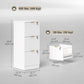 3-Drawer Lockable Filing Cabinet - White