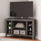 Arlenbry - Gray - Corner TV Stand/Fireplace Opt