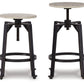 Karisslyn - Whitewash / Black - Swivel Stool (Set of 2)