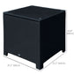 Rattan Side Table Wicker Coffee Table with Glass Top Outdoor Patio Furniture For Patio Poolside Garden Lawn, Black