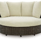 Kimora - Beige / Dark Brown - Swivel Lounge Chair With Cushion