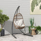 Hammock Chair Stand, Heavy Duty Steel Hanging Chair Stand for Swing Chair, Egg Chair Stand with Extra Large Base, Black