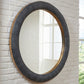 Corinsworth - Accent Mirror - Charcoal / Brass Finish