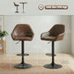 Adjustable Swivel Bar Stools Set of 2 with Back - Coffee