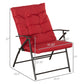 Set of 2 Outdoor Folding Chairs with Adjustable Backrest, Padded Camping Chairs for Outdoor Events, Grey