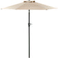 Patio Sun Umbrella, Outdoor Parasol with 6 Ribs, Khaki