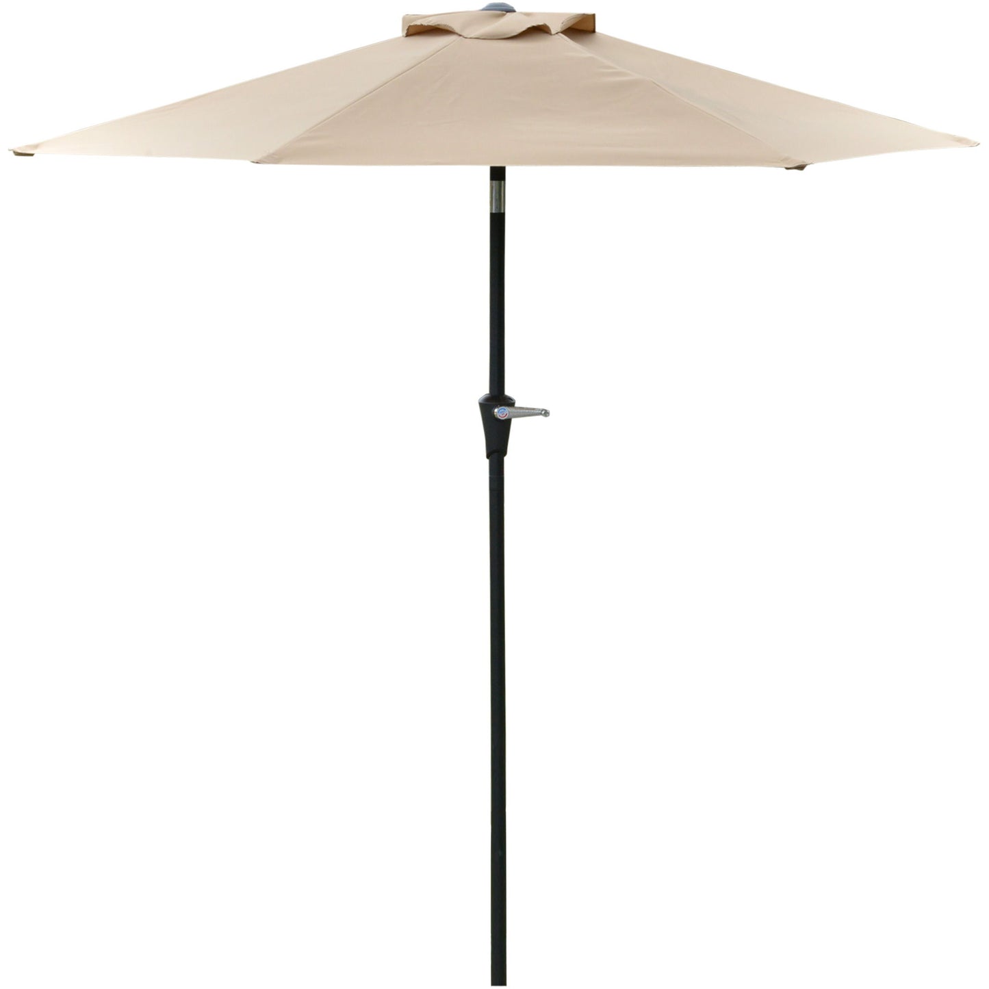 Patio Sun Umbrella, Outdoor Parasol with 6 Ribs, Khaki