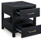 Winbardi - Black - Rectangular End Table