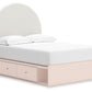 Wistenpine - Upholstered Panel Bed With Storage