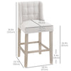 Tufted Counter Bar Stools Set of 2 - Beige