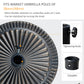 Round Umbrella Base Φ19.1", 31.5 lbs Resin Stand with Decorative Design for Poles 1.5"/1.9", Bronze