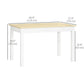 46.9" Dining Table for 4 to 6 - Oak