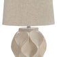 Edselham - Distressed Cream - Paper Table Lamp - Forward Furniture