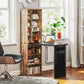 Fold-Out Wall Mount Desk with Blackboard - Rustic Brown