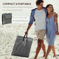 Set of 2 Sun Lounger Beach Mat Folding Lounge Chair Mat with Adjustable Back Steel Frame Head Pillow Carry Bag Grey