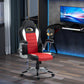 Racing Gaming Chair with Flip-Up Armrests - Red
